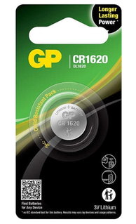 Blister 1 Batteria Litio a Bottone CR1620 - GP Batteries IC-GP103122