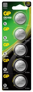 Blister 5 Batterie Litio a Bottone CR2450 - GP Batteries IC-GP103133