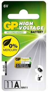 Battery 11A 6V Blister 1 Piece - GP Batteries IC-GP103136