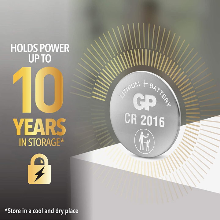 Blister 4 Batterie al Litio a Bottone 3V CR2016 - GP Batteries IC-GP103379