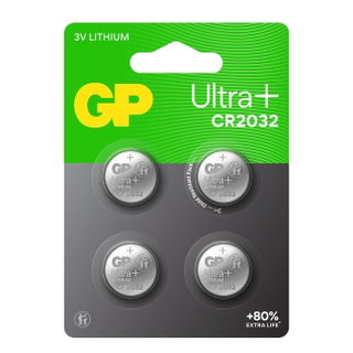 Blister 4 batterie litio bottone 3V CR2032 240 mAh - GP Batteries IC-GP103399
