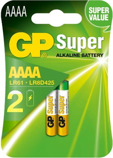 Blister 2 AAAA Micro Stilo GP Super Batteries - GP Batteries IC-GP151023