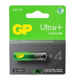 Pack of 4 Ultra Plus alkaline AA 1.5V batteries - GP Batteries IC-GP151422