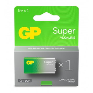 Blister 1 Battery 9V Super Alkaline 9V: 1604A/6LF22 - GP Batteries IC-GP151426