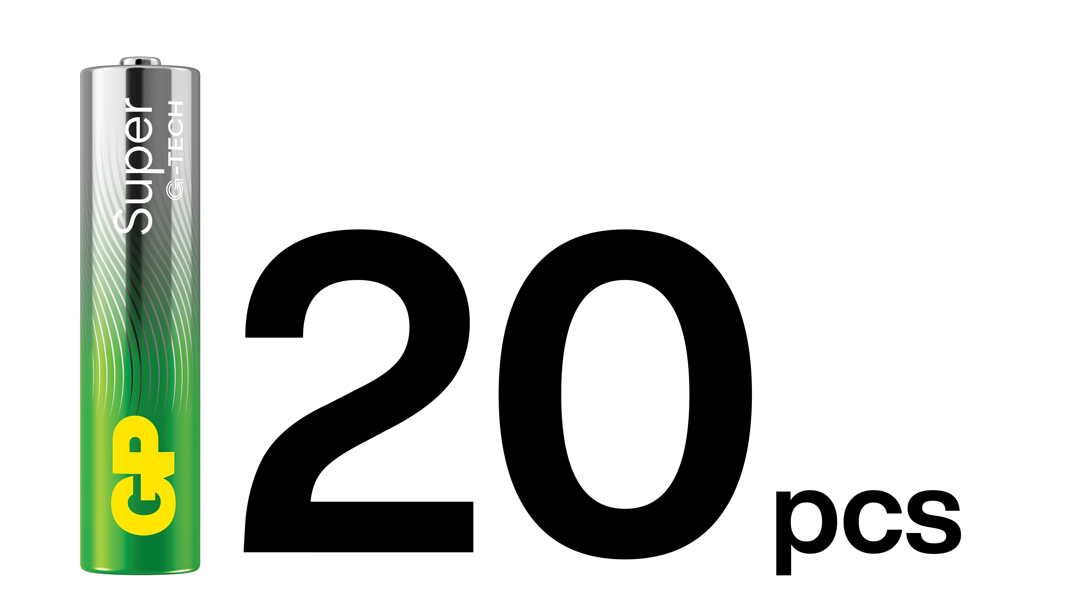 Confezione 20 Batterie GP Super Alcaline Ministilo AAA 24A/LR03 - GP Batteries IC-GP151440