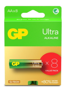 Pack of 8 GP Ultra Alkaline Stilo AA 15AU/LR6 - GP Batteries IC-GP151443