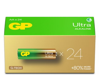Pack of 24 GP Ultra Alkaline Stilo AA 15AU/LR6 - GP Batteries IC-GP151445