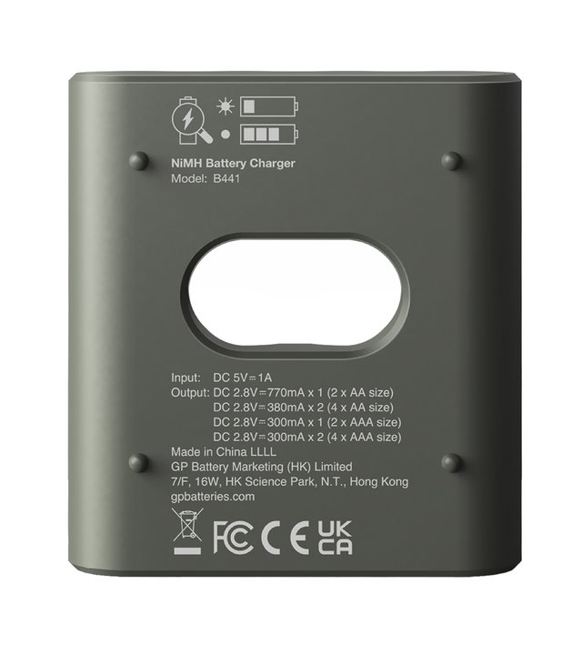 Caricabatterie per AA e AAA senza Batterie - GP Batteries IC-GP202271