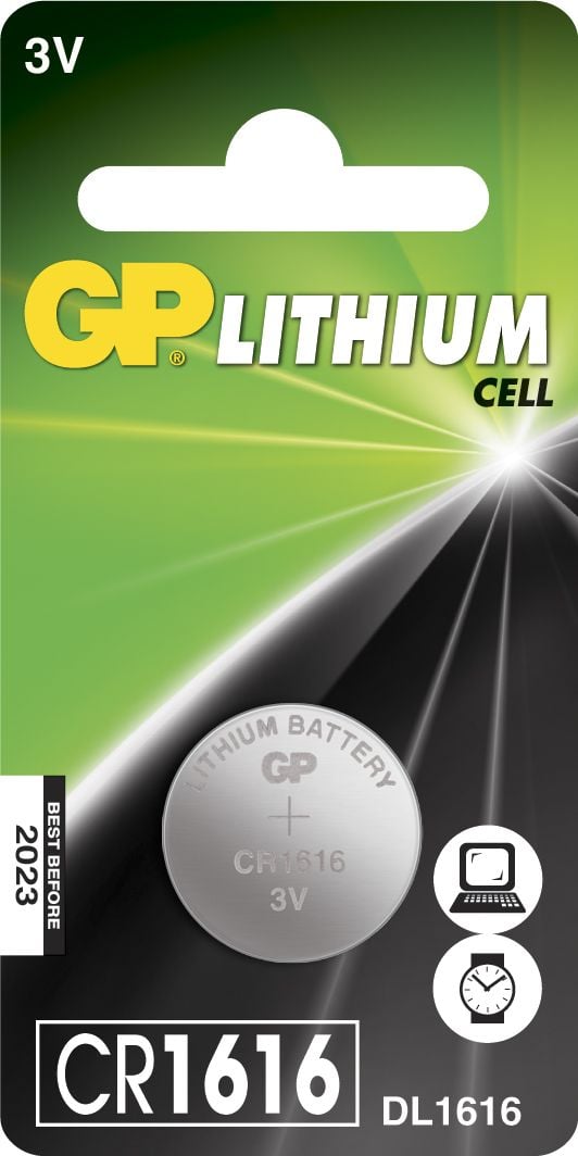 Blister 1 Lithium Button Cell Battery CR1616 - GP Batteries IC-GP2181