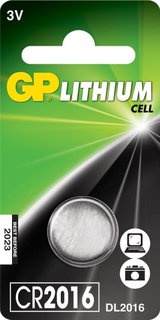 Blister 1 Batteria Litio a Bottone CR2016 - GP Batteries IC-GP2182