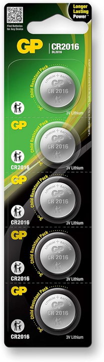 Blister 5 Batterie Litio a Bottone CR2016 - GP Batteries IC-GP2283