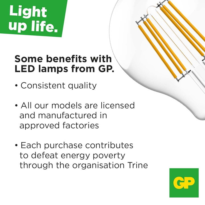 Lampadina LED Mini Globo E14 Bianco Caldo 3,5W - GP Batteries IC-GP472096