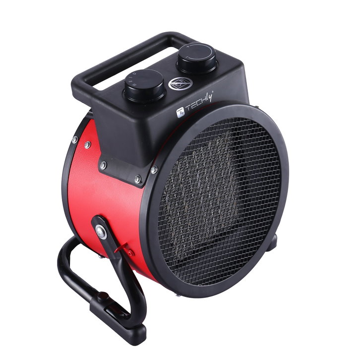 Industrial Ceramic Heater 2400W with Vertical Blowing Angle Adjustment - Techly IC-HEAT002