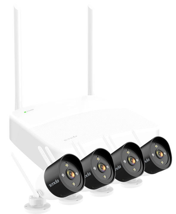Kit di Sicurezza Video HD Wireless a 4 Canali Videocamere - Tenda IC-K4W-3TC