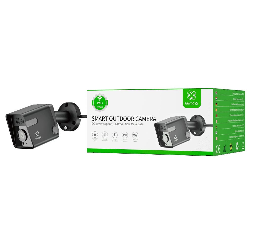 Telecamera di Sicurezza WiFi 3MP per Esterno IP65, R3568 - Woox IC-WO3568