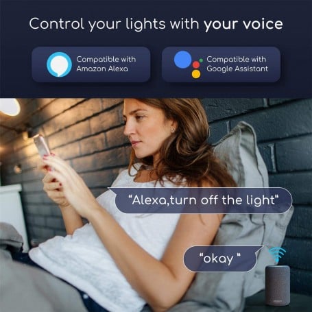 Lampadina Intelligente Candela E14 Ambra Calda 4,9W LED a Filamento Alexa Google Assistant - Woox IC-WO5141