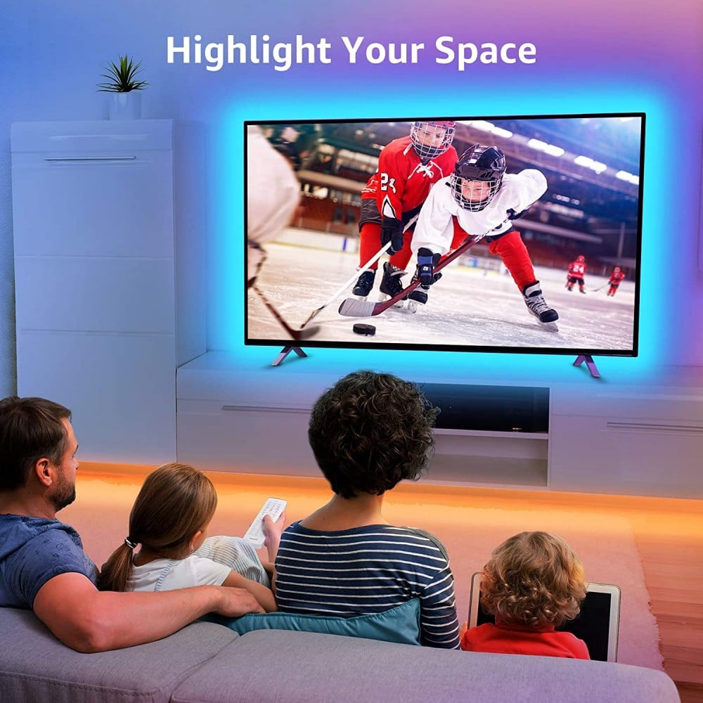 Kit Striscia LED Intelligente 5m con Funzione Musicale e Controllo Vocale Alexa, R5149 - Woox IC-WO5149