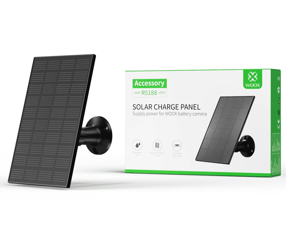 Solar Panel for Recharge Camera 3 W IP 65 Micro USB - Woox IC-WO 5188