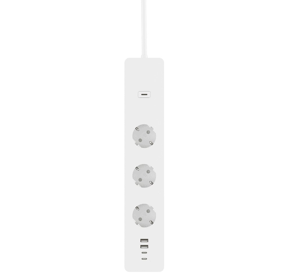 Multipresa Intelligente 3 Prese Schuko 4 USB Controllo Vocale, R6132 - Woox IC-WO6132