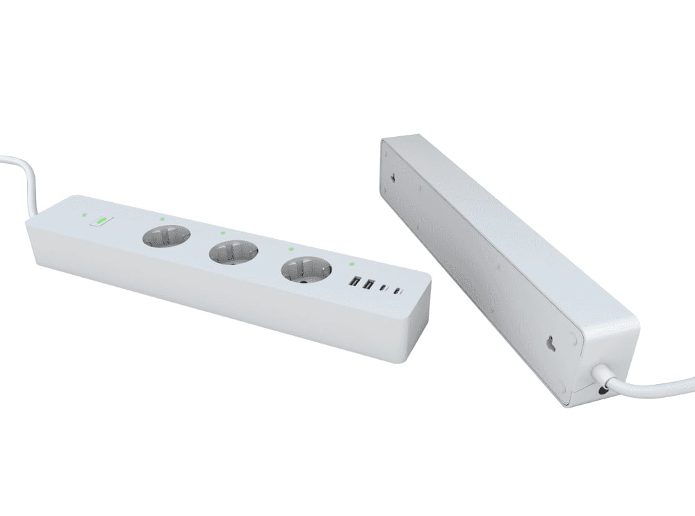 Multipresa Intelligente 3 Prese Schuko 4 USB Controllo Vocale, R6132 - Woox IC-WO6132