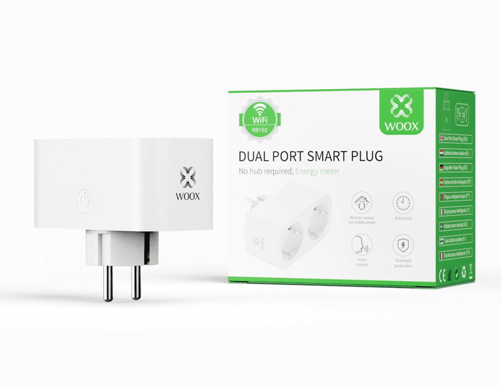 Presa intelligente Wi-Fi 2xSchuko controllo vocale Alexa - Woox IC-WO6153