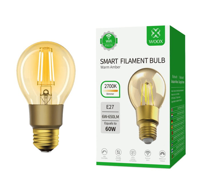 Lampadina LED E27 Filamento Smart Controllo Vocale Alexa - Woox IC-WO9078
