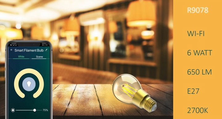 Lampadina LED E27 Filamento Smart Controllo Vocale Alexa - Woox IC-WO9078