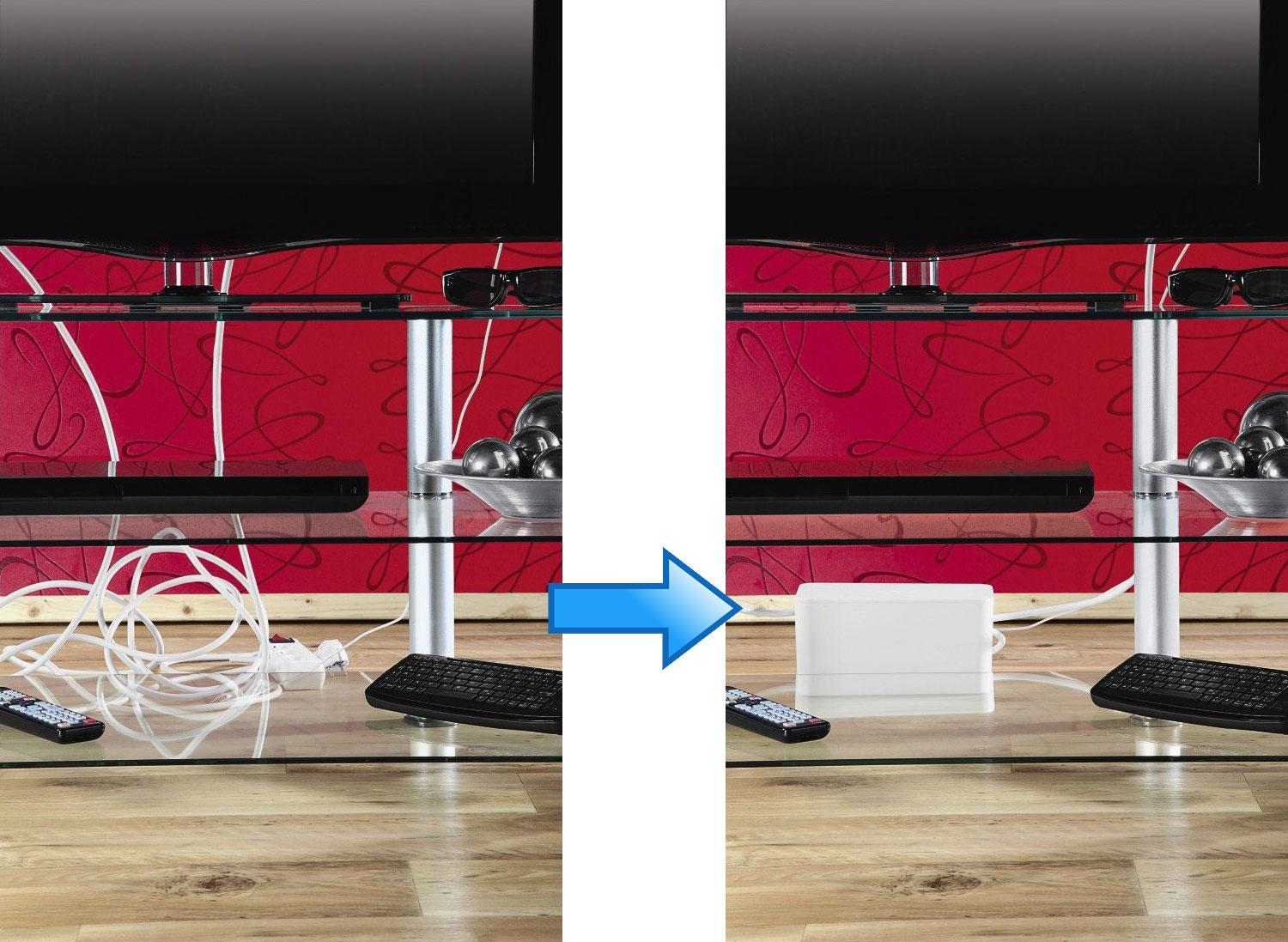 Large White Cable Holder Box - Logilink ICA-BOX BW