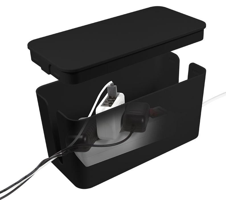 Black Media Cable Holder Box - Logilink ICA-BOX SB
