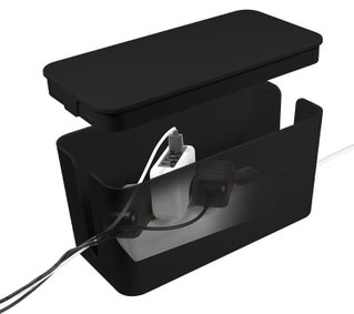 Medium Black Cable Management Box - Logilink ICA-BOX SB