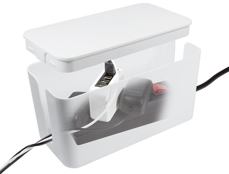 White Media Cable Holder Box - Logilink ICA-BOX SW