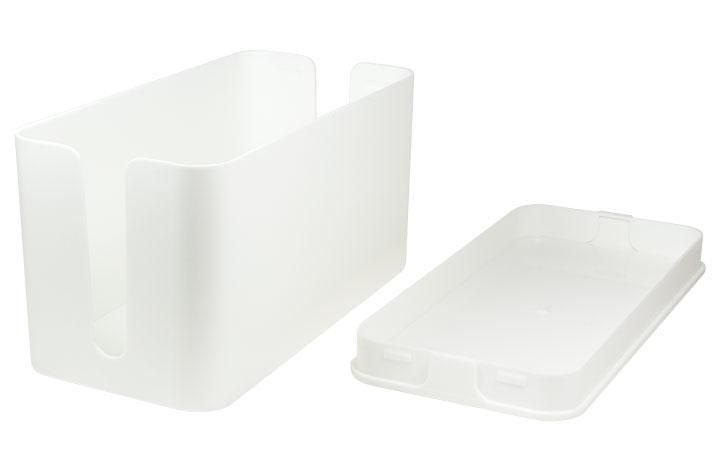 Medium White Cable Management Box - Logilink ICA-BOX SW
