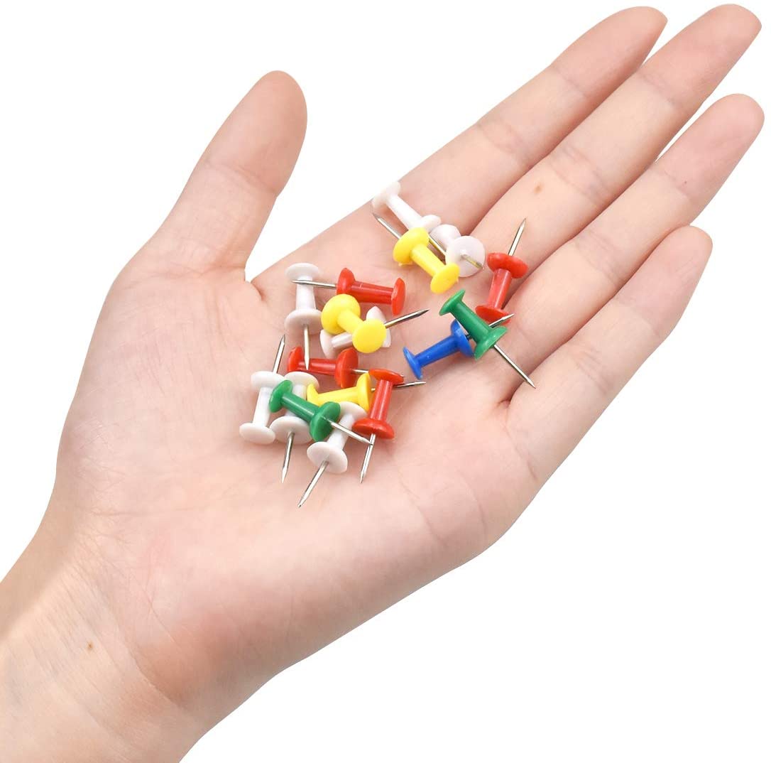 Spilli Colorati Puntine con Testina per Lavagne in Sughero 20 pz - Techly ICA-CB PIN