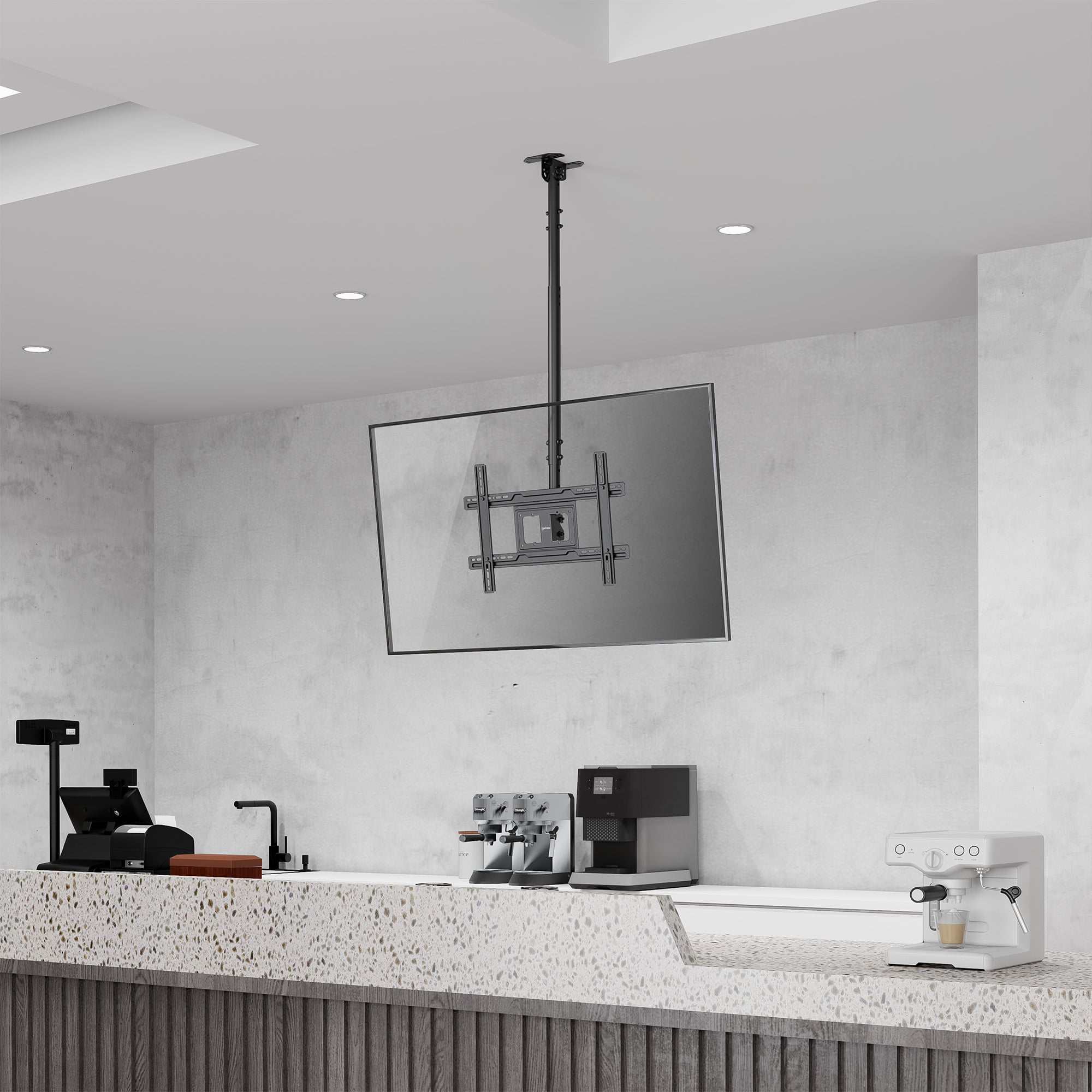 Supporto da Soffitto TV 37''-80'' Full-Motion Altezza Regolabile - Manhattan ICA-CPLB 051