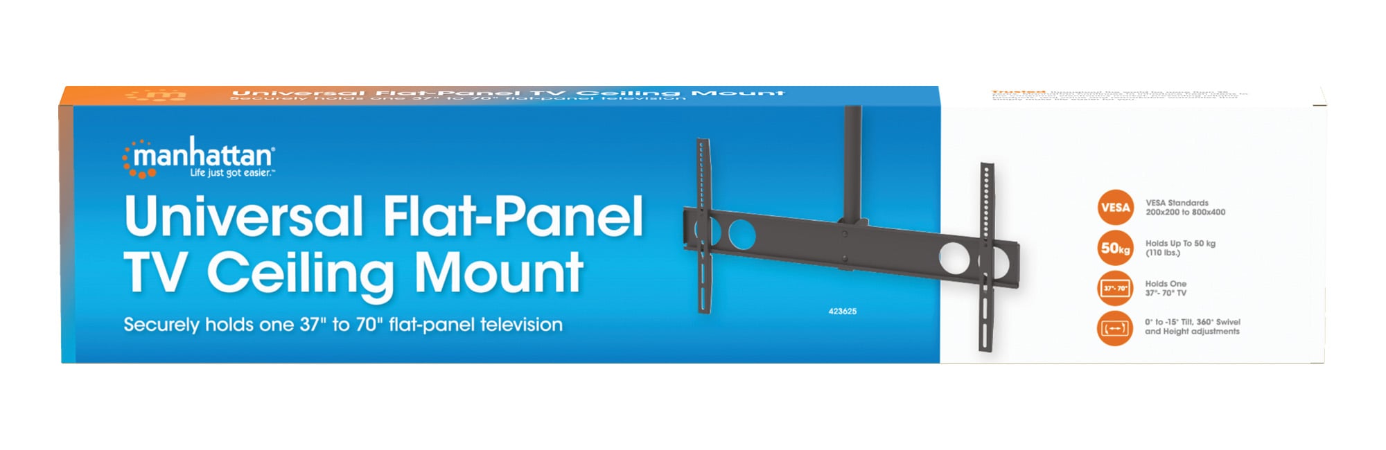 Supporto universale a soffitto per TV LED/LCD 37-70'' - Manhattan ICA-CPLB 625