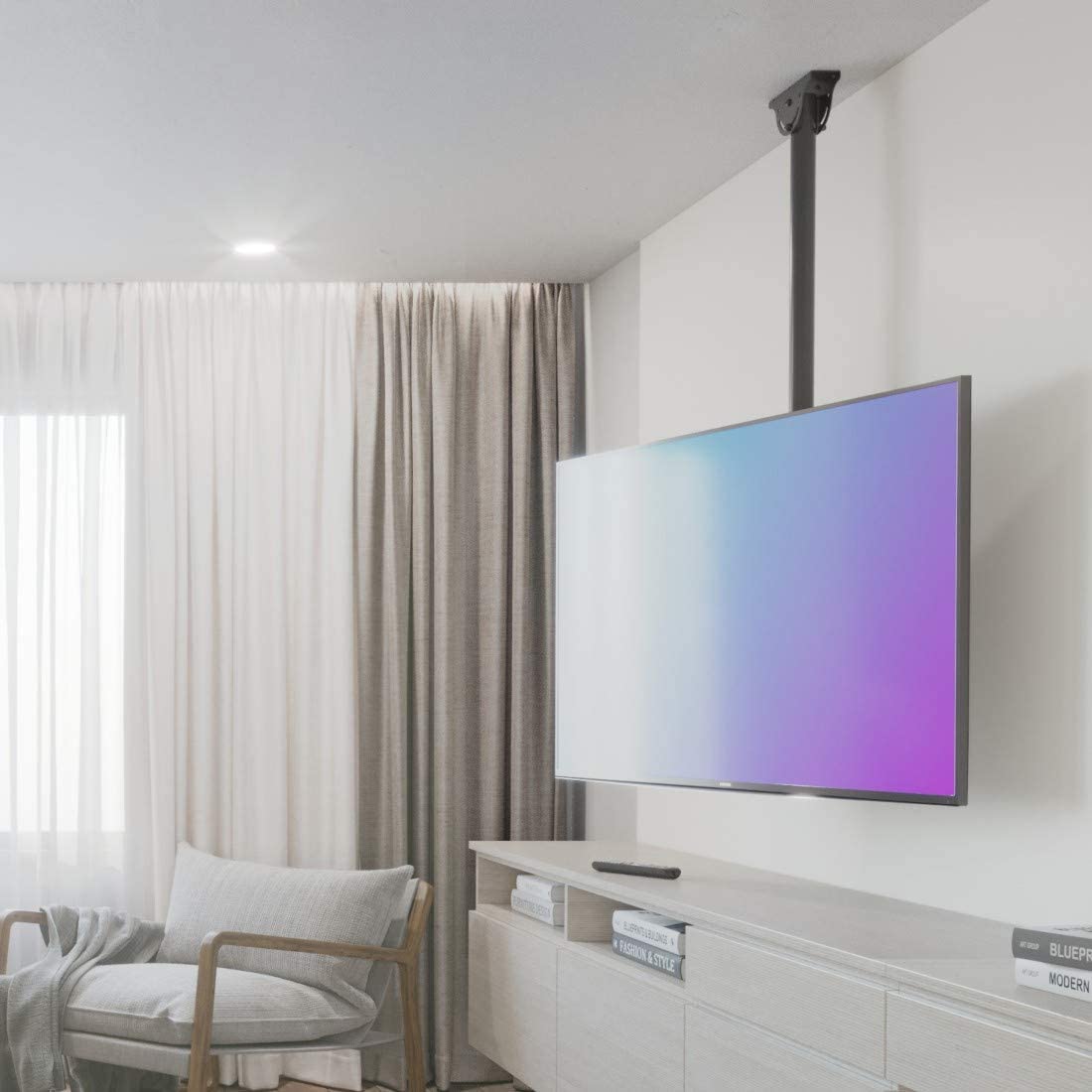Supporto Telescopico Universale a Soffitto per TV LED LCD 32-75'' - Techly ICA-CPLB 944S