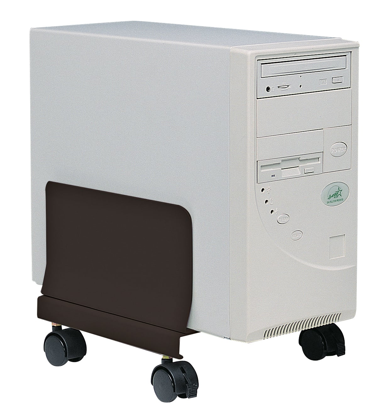 Supporto per PC in Acciaio con Ruote Nero - Techly ICA-CS 34