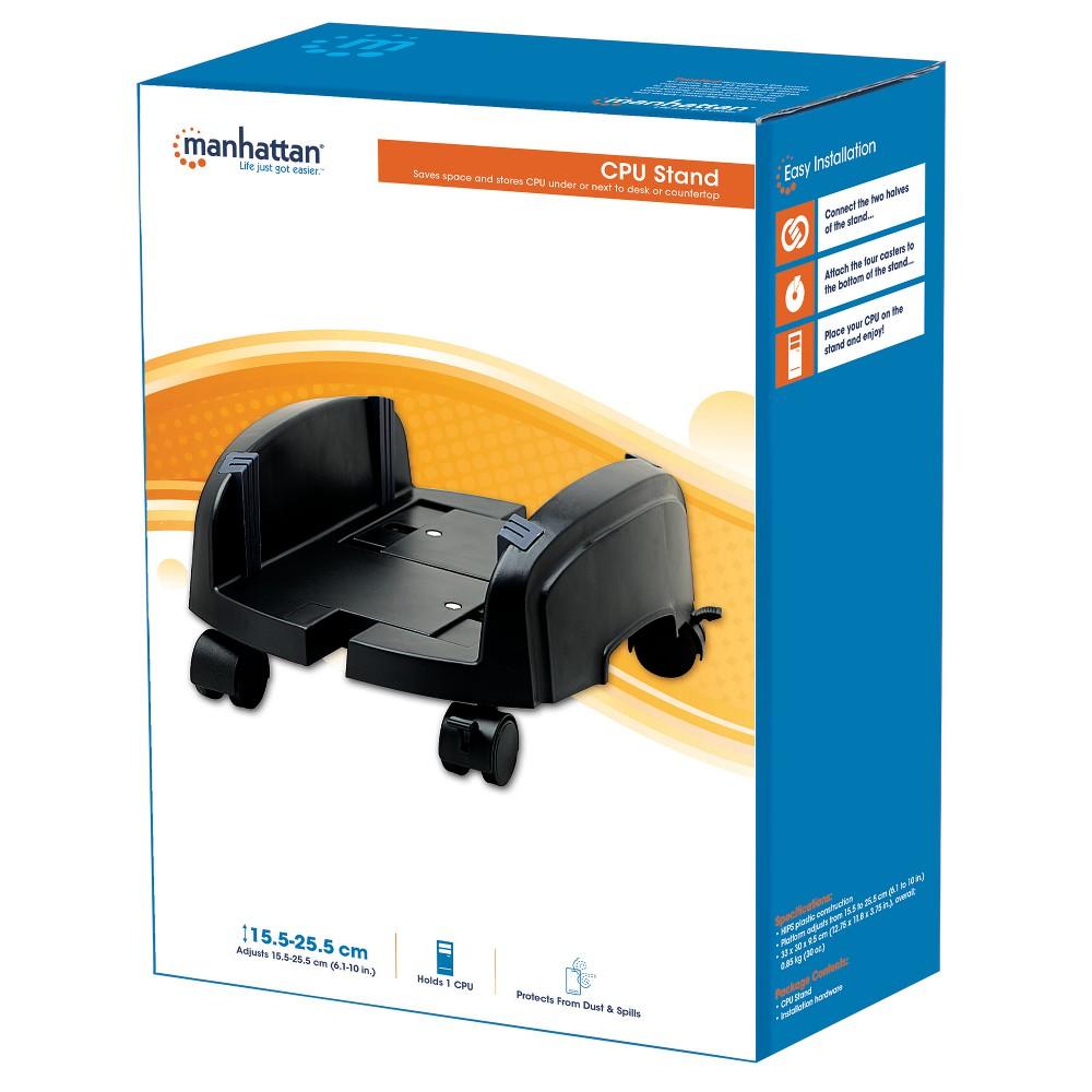 Supporto per PC in Plastica HIPS Regolabile Colore Nero - Manhattan ICA-CS 41