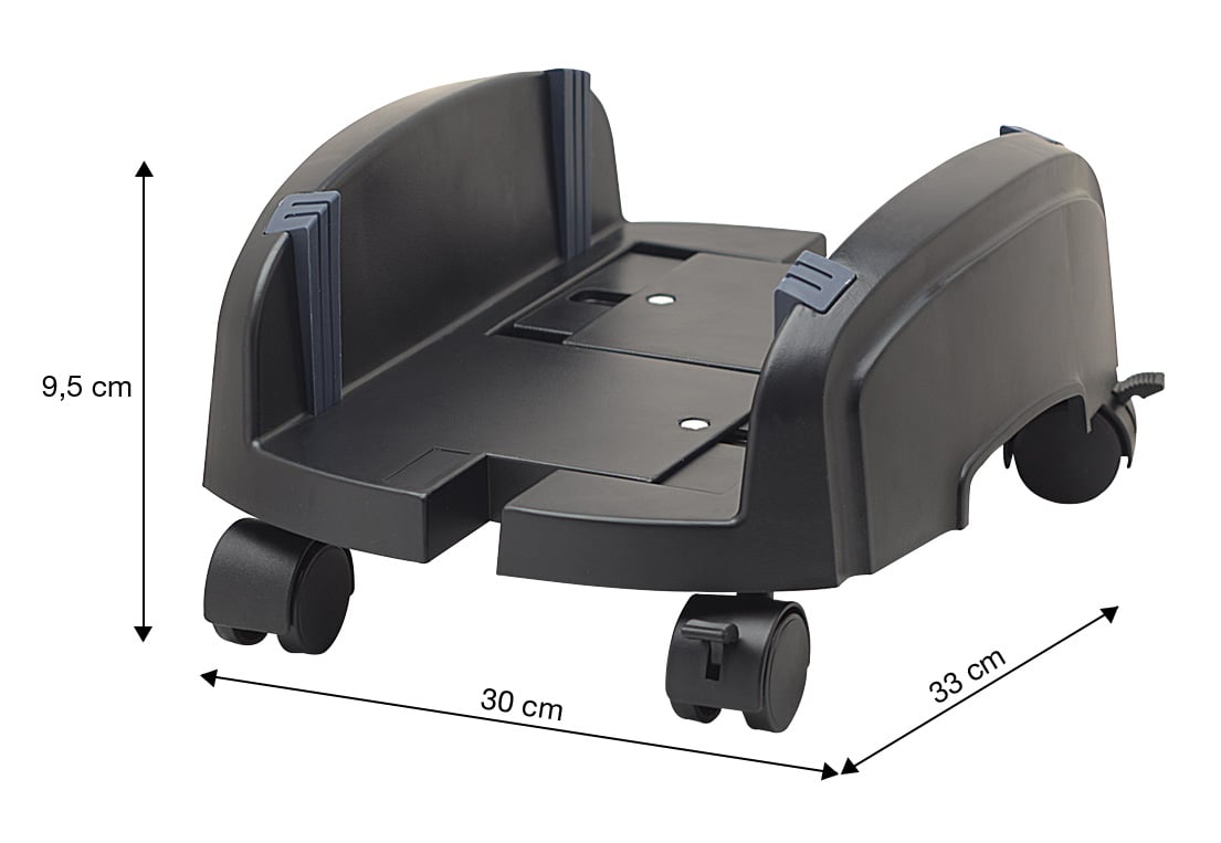 Supporto per PC in Plastica HIPS Regolabile Colore Nero - Manhattan ICA-CS 41