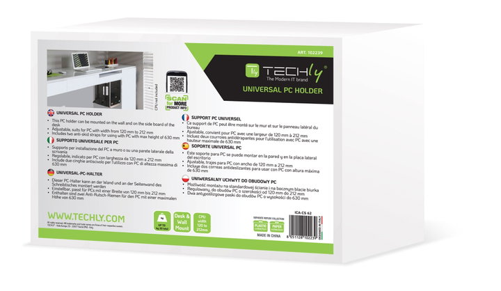 Supporto per PC da muro o parete scrivania - Techly ICA-CS 62