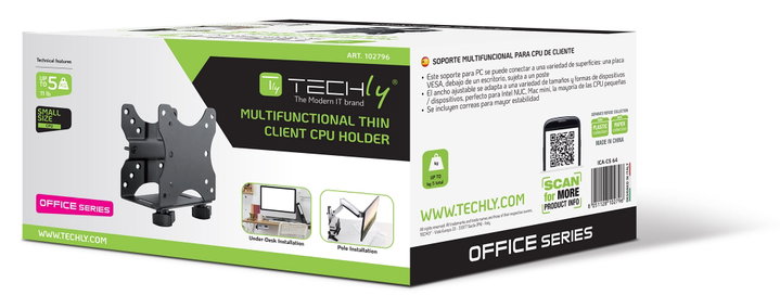 Supporto Multifunzione per PC Thin Client - Techly ICA-CS 64