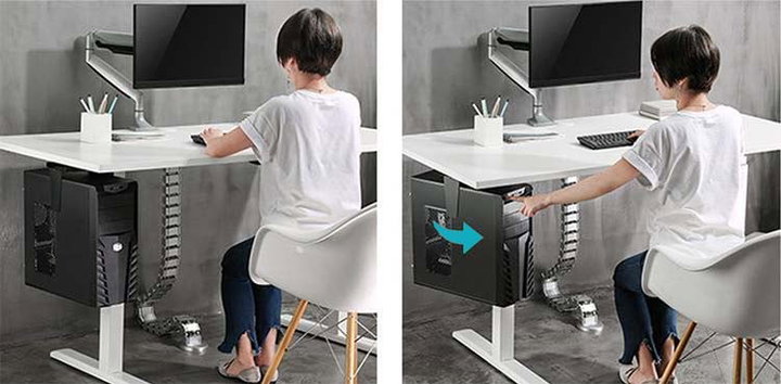 Supporto PC Sotto Scrivania / Parete Regolabile - Techly ICA-CS 66