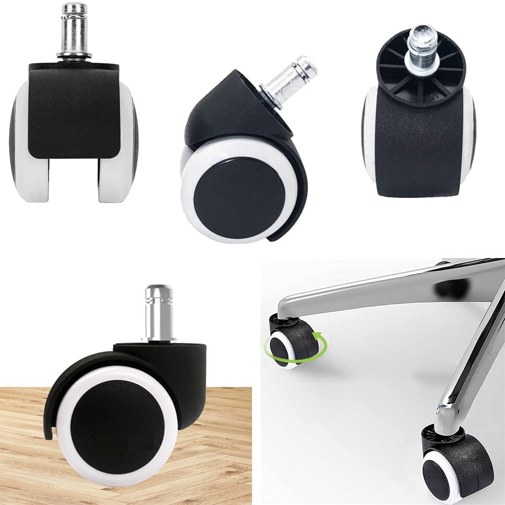 Ruota a Clip Sostitutive per Sedie in Poliuretano - Techly ICA-CT 891-WHE