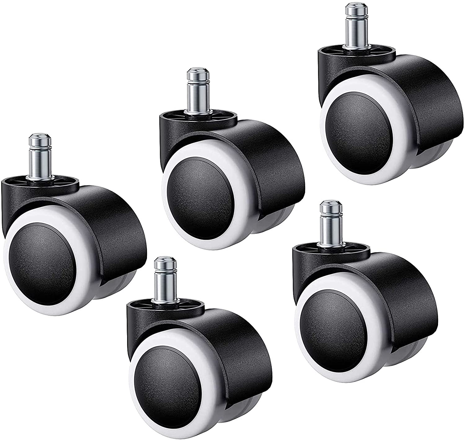 Ruota a Clip Sostitutive per Sedie in Poliuretano - Techly ICA-CT 891-WHE