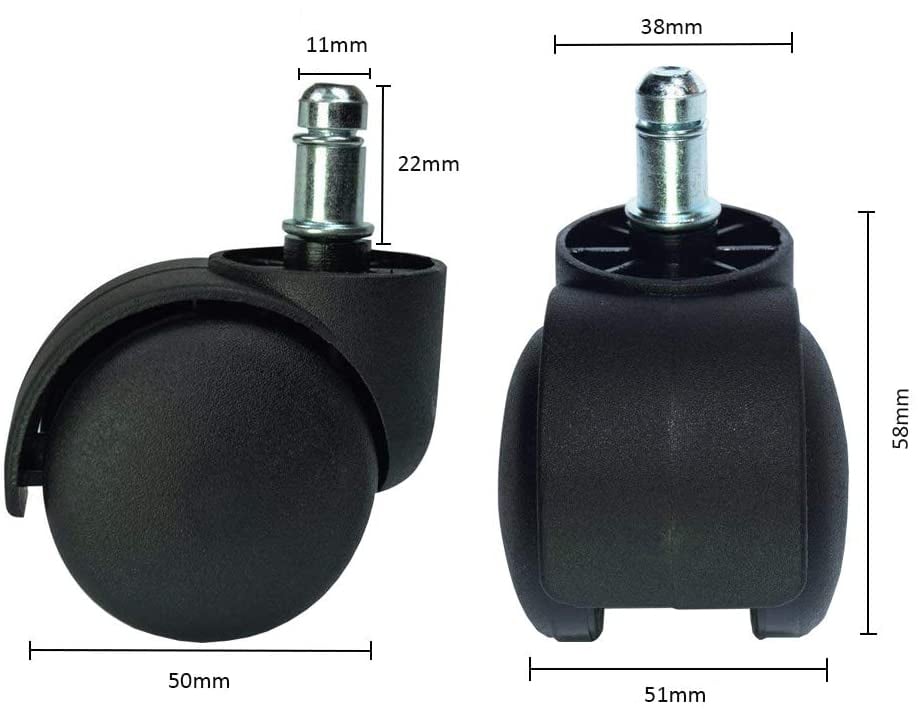 Ruota a Clip Sostitutiva per Sedie - Techly ICA-CT 892-WHE