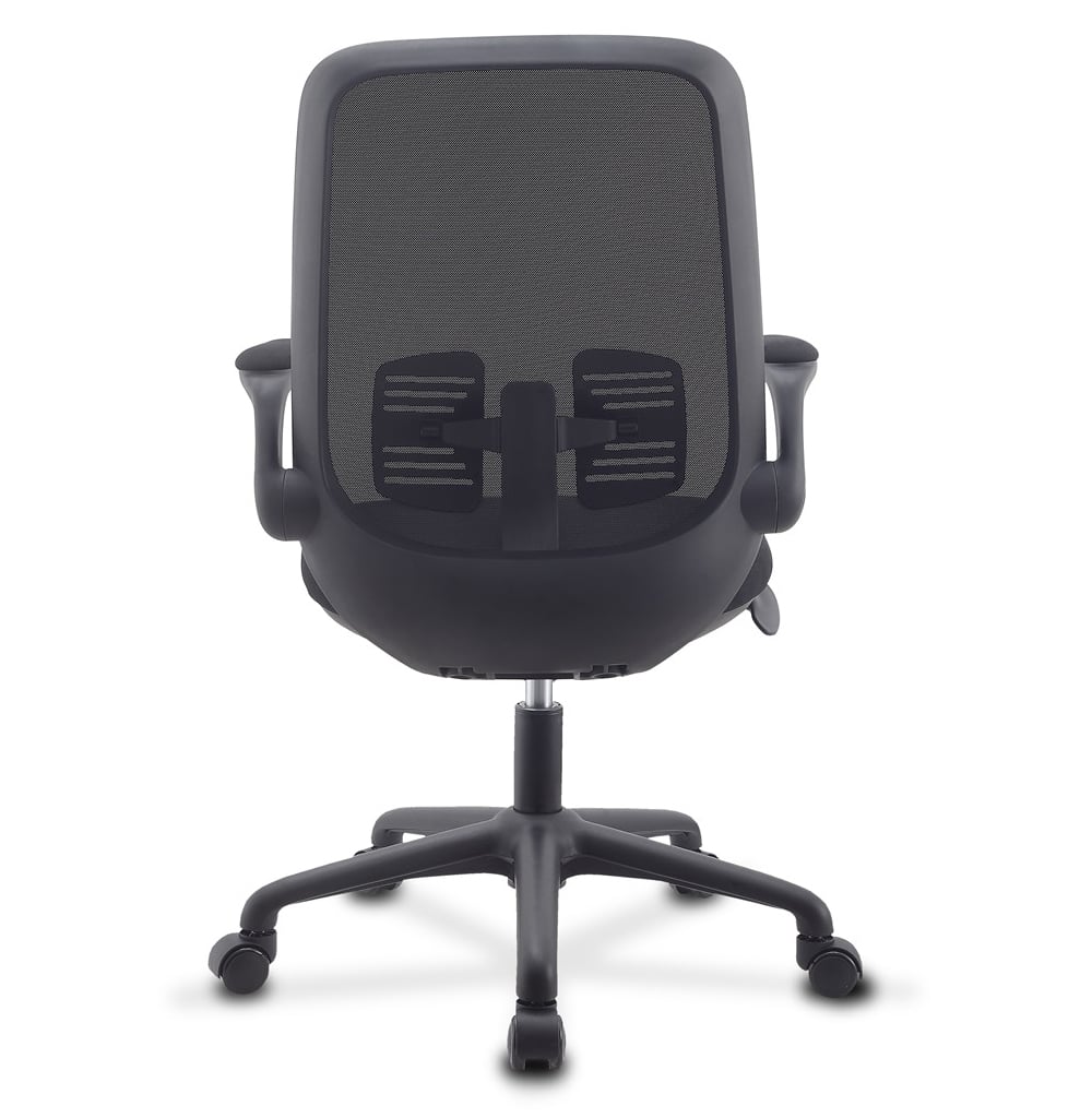 Sedia per Ufficio Regolabile in Altezza con Braccioli Pieghevoli Nera - Techly ICA-CT ARMDL-BK