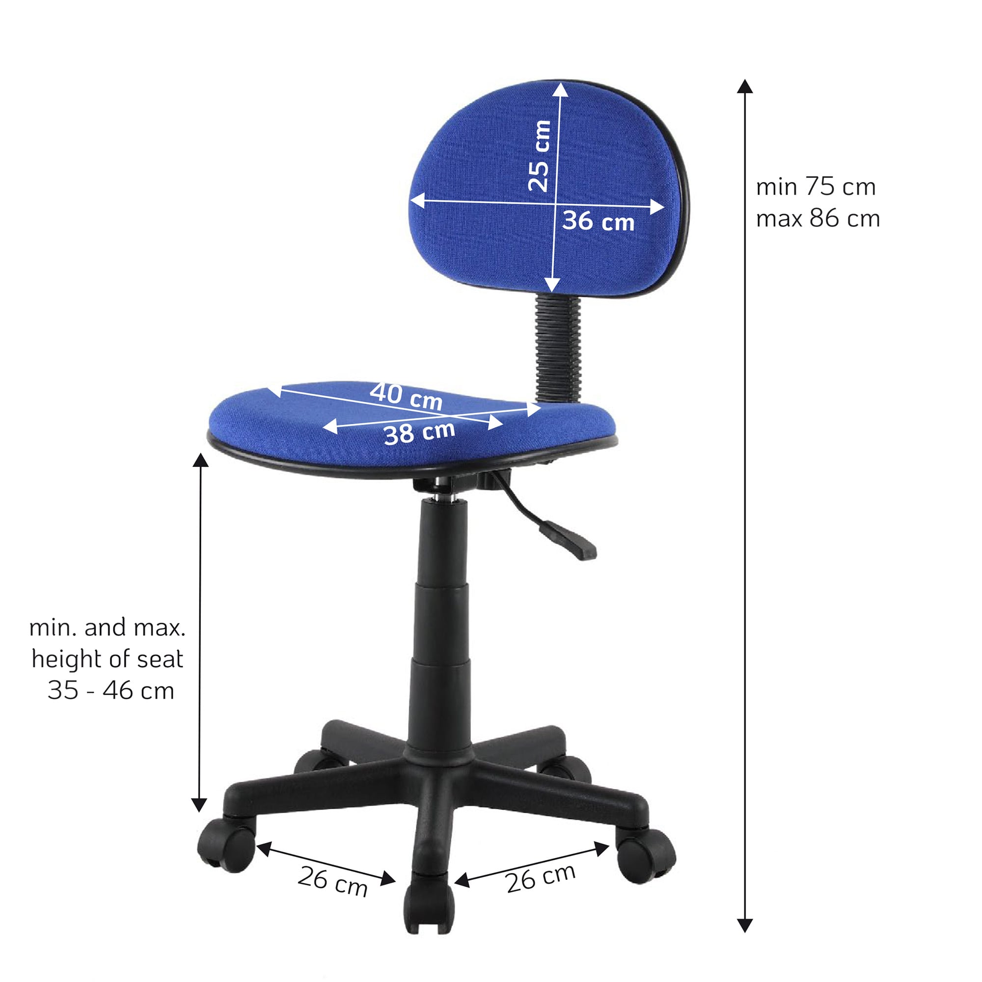 Sedia per Ufficio Colore Blu - Techly ICA-CT CD102BLU