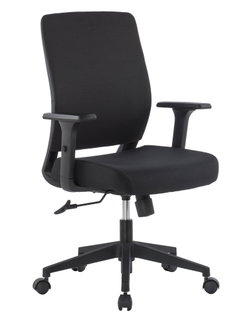 Poltrona da Ufficio con Seduta Imbottita e Braccioli - Techly ICA-CT DC001BK