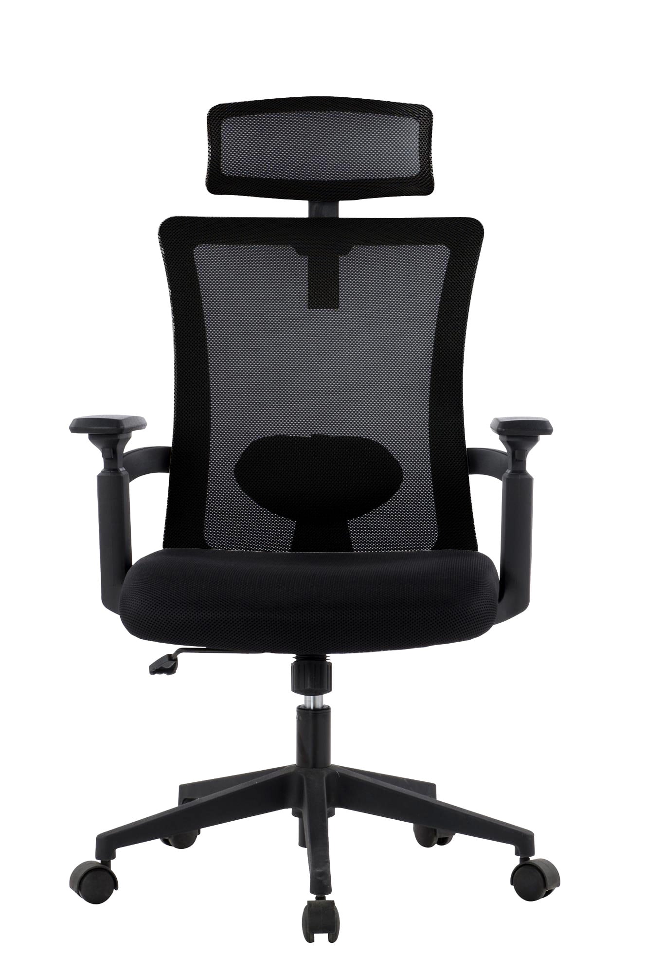 Sedia per Ufficio con Schienale Alto e Poggiatesta Regolabile Nero - Techly ICA-CT MC016