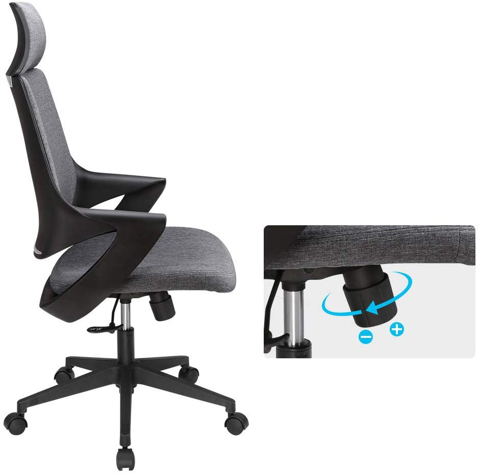Sedia per Ufficio con Schienale Alto Design Moderno Grigio - Techly ICA-CT MC017